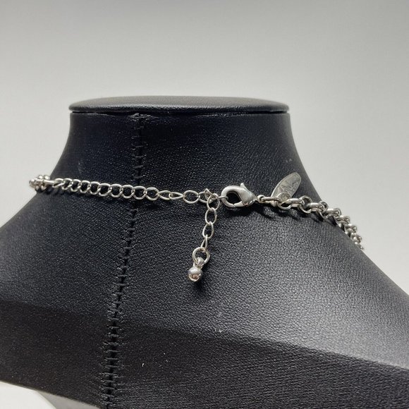 New York & Company Bold Bib Necklace with Gunmetal Tone Beads Adjustable N21 - Picture 7 of 12